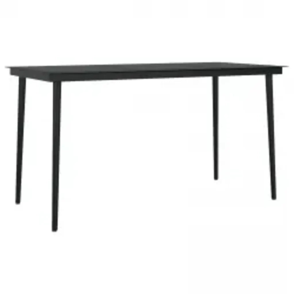 Set da Pranzo da Giardino 7 pz con Cuscini Grigio e Nero 3099350
