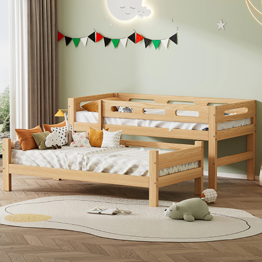 Letto a castello 90x200 cm - Xylo - Naturale divisibile in 2