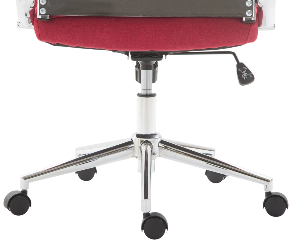Sedia ufficio KOLUMBUS in tessuto rosso