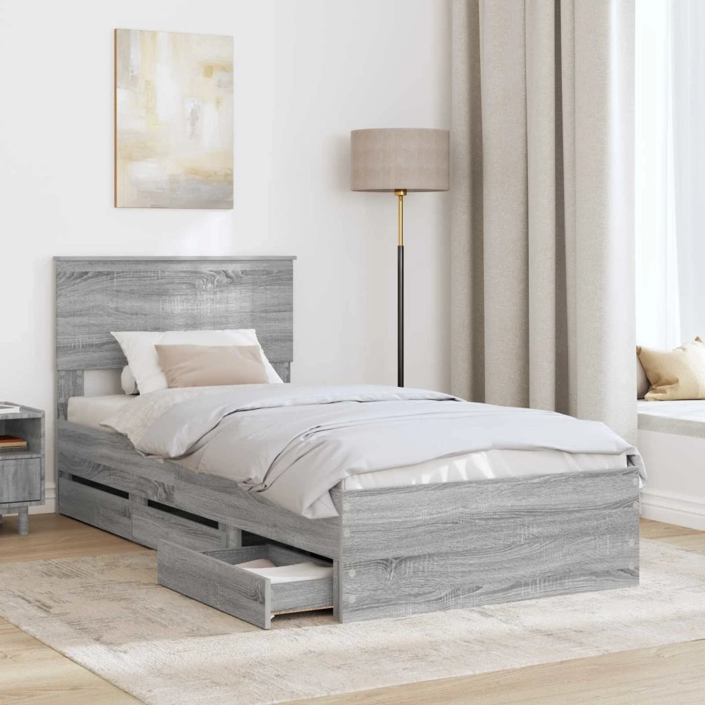 Struttura del letto Grigio Sonoma Legno Ingegnerizzato 3410747