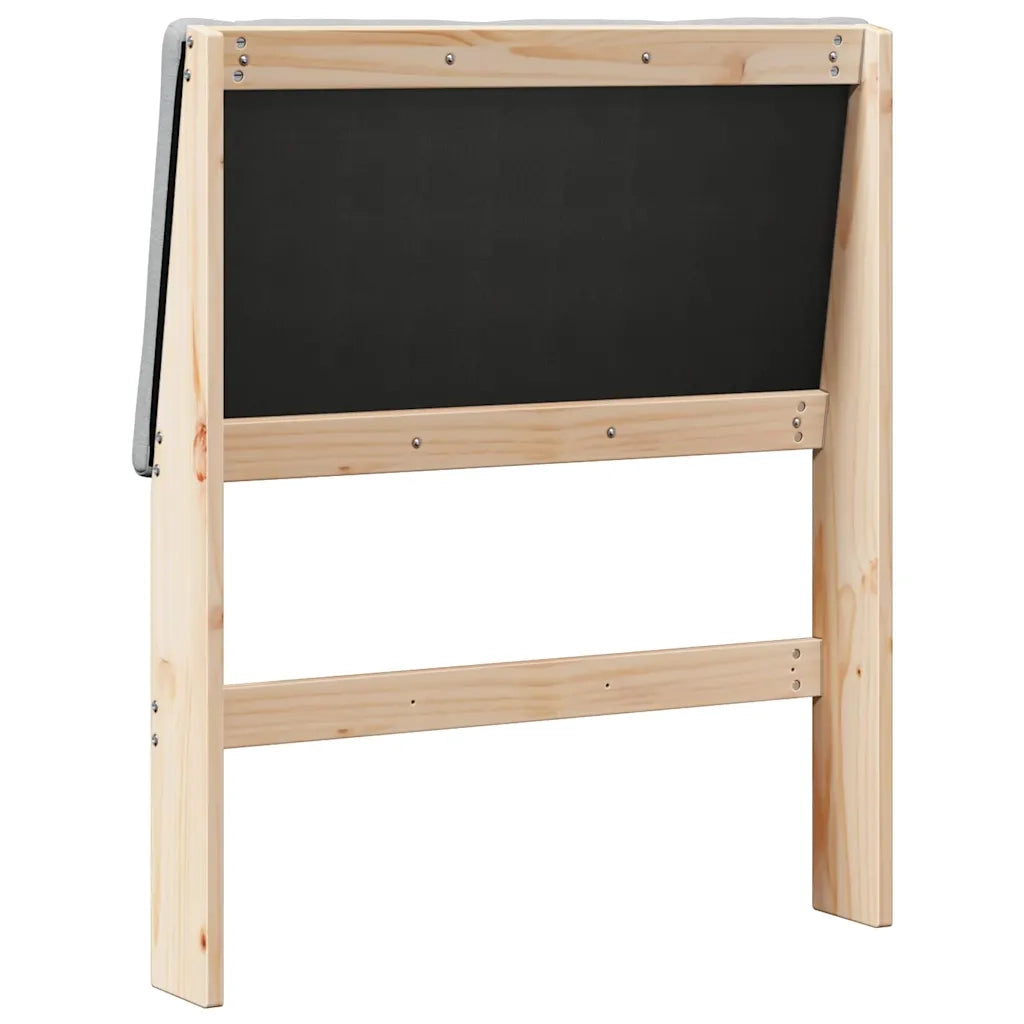 Testiera | Testata imbottita Grigio chiaro 75 cm Pino massello
