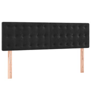 Testiera | Testata Nera 144x5x78/88 cm in Velluto