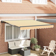 vidaXL Tenda Retrattile Giallo e Bianco 300x250 cm Tessuto
