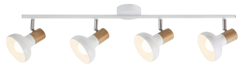 Barra faretti bianca 4xE14 40W Holly Rabalux 5947 IP20
