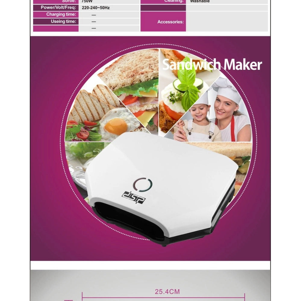 Trade Shop - Tostiera Elettrica Piastra Grill Sandwich Antiaderente Tostapane Elettrico 750w -
