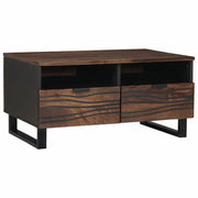 Tavolino da Salotto con Cassetto-Tavolino da soggiorno-Tavolo Marrone e Nero 80 x 54 x 40 cm 858805