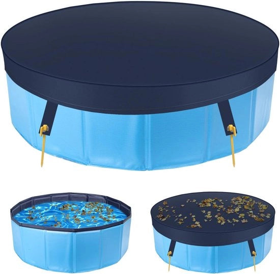 Copertura per piscina per cani in PVC impermeabile e ripiegabile - 80 x 10 cm