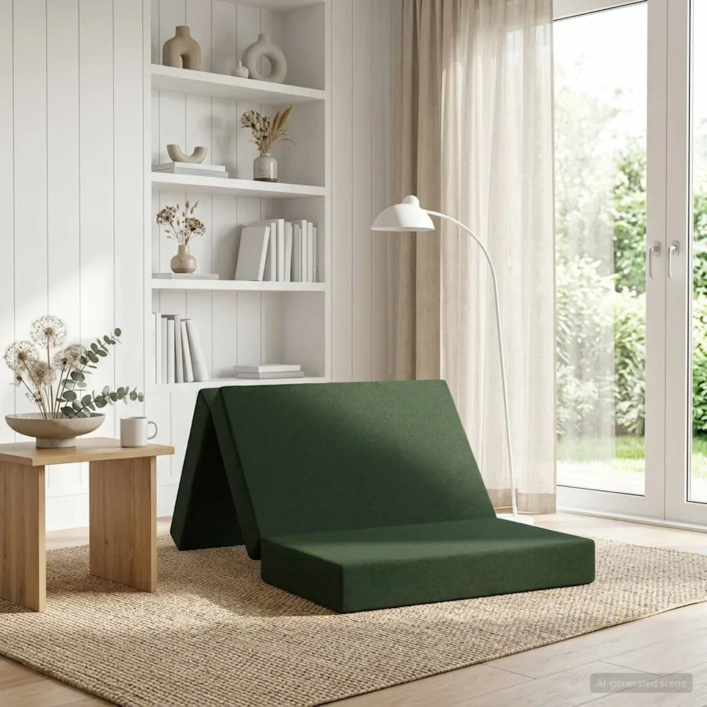 Divano Letto Pieghevole 90 x 67 x 45 cm Verde Scuro 900187