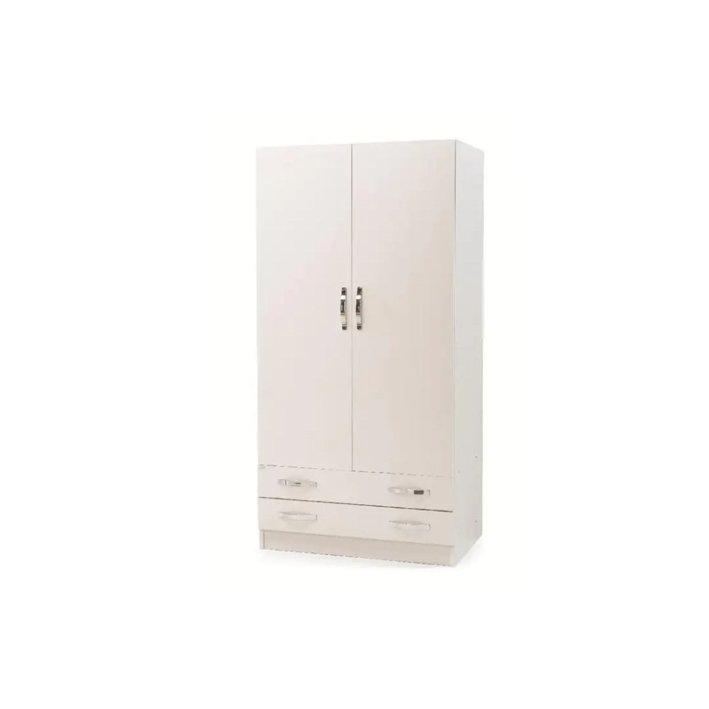 Armadio componibile 2 ante e 2 cassetti bianco Frass. Cm 90x60xh.180