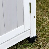 Casetta Porta Attrezzi in Legno di Abete a 3 Livelli con Tetto in Bitume, 77x58x175 cm, Grigio