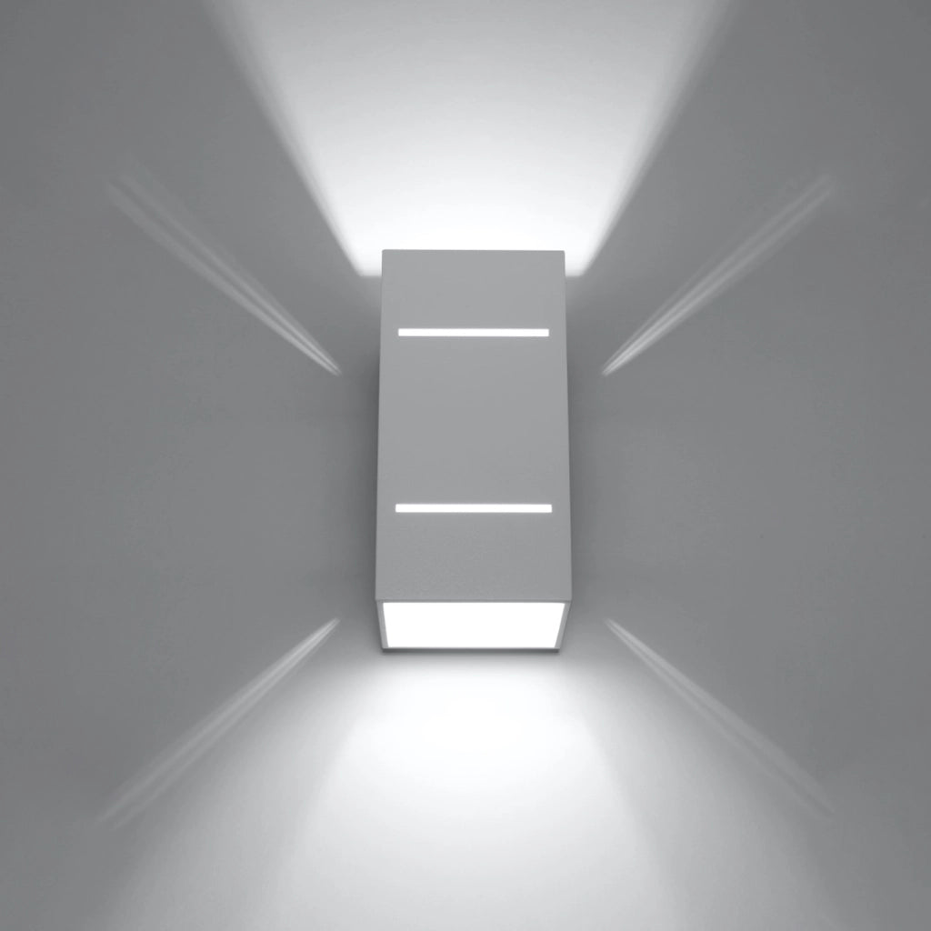 Applique Kubano bianca alluminio G9 1 luce PureLume