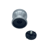 Pomolo fisso per porta SAGUATTI 174/70AB in alluminio argento lucido