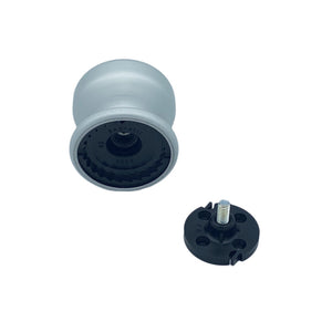 Pomolo fisso per porta SAGUATTI 174/70EB in alluminio argento satinato