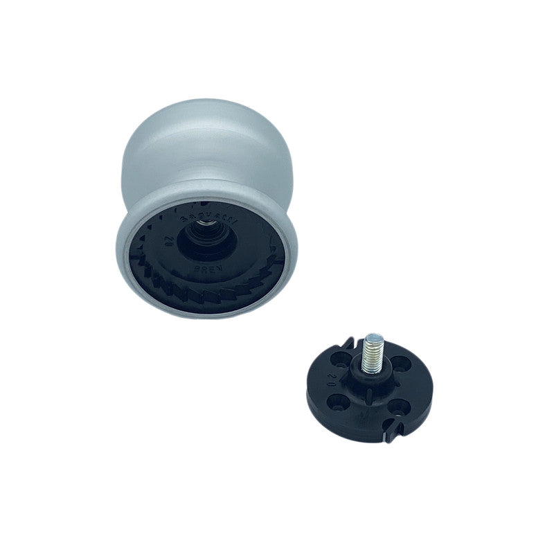 Pomolo fisso per porta SAGUATTI 174/70EB in alluminio argento satinato