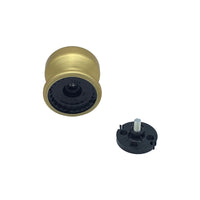 Pomolo fisso per porta SAGUATTI 174/70FB in alluminio oro satinato