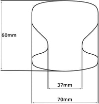 Pomolo fisso per porta SAGUATTI 174/70IB in alluminio marrone opaco