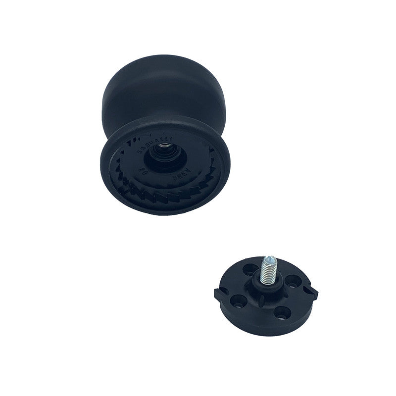 Pomolo fisso per porta SAGUATTI 174/70ZB in alluminio nero opaco