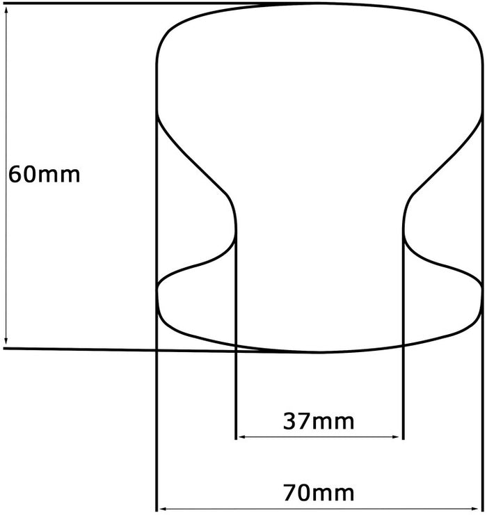 Pomolo fisso per porta SAGUATTI 174/70ZB in alluminio nero opaco