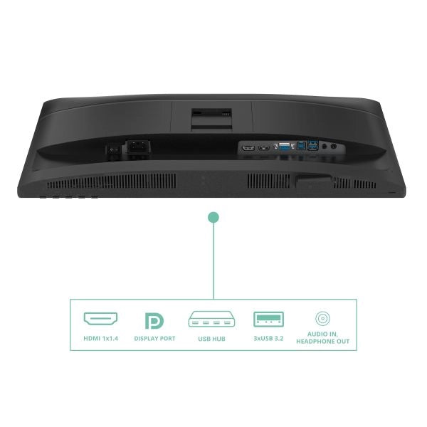Monitor aoc lcd ips 120hz 23.8 wide frameless 24p4u 4ms mm fhd 1500:1 black reg.alt. vga hdmi dp 3xusb usb-c vesa ga fino:30/09