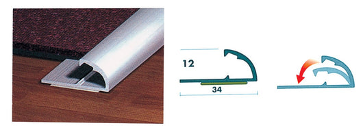 confezione 2 profili allungabile arg.x passatoie cm.67 cod:ferx.17403