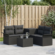Set di divani 6 pz 4-Numero di posti Nero 3447064