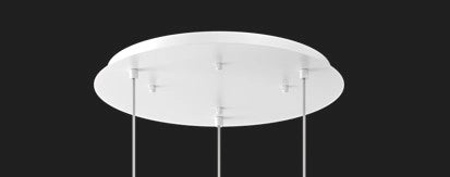 SOSP. BIANCO 3 LUCI TONDA VETRI PICCOLI (2 FUME'+1 TRASPARENTE) 1193BI-S3 TP-TF