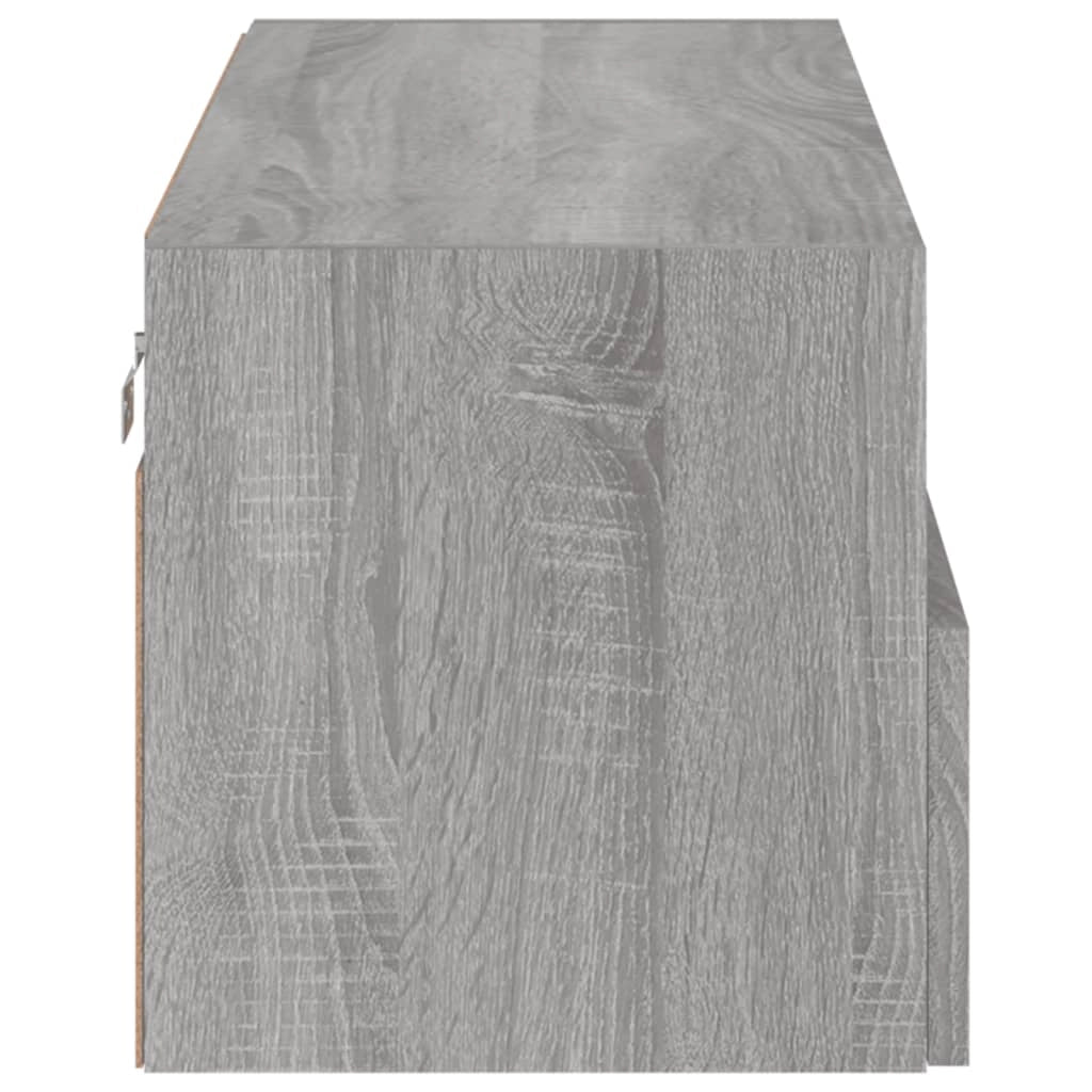 Mobile TV multimediale mensola TV credenza mobile TV sala da pranzo soggiorno camera da letto a parete Sonoma 80 x 30 x 30 cm legno ingegnerizzato grigio 02_0028191