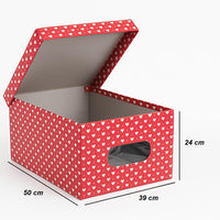 Kit 4pz Scatole Box Sistemazione Armadio in PVC Pieghevole 50x39 H24cm Col.Ass