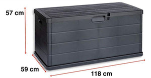 MAURY'S BAULE CASSAPANCA HARDWOOD 340 LT DA ESTERNO IN RESINA 118X59XH57 CM ANTRACITE