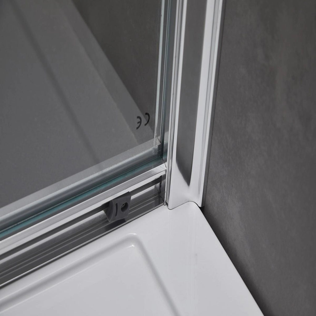 Box Doccia Semicircolare 90x90 cm 2 Ante Scorrevoli in Cristallo Trasparente 6mm H195 Bonussi Giuly