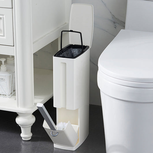 Set Scopino e Cestino per WC Bagno 2 in 1 Salvaspazio PortaScopino e Pattumiera