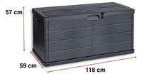 MAURY'S BAULE CASSAPANCA HARDWOOD 340 LT DA ESTERNO IN RESINA 118X59XH57 CM ANTRACITE