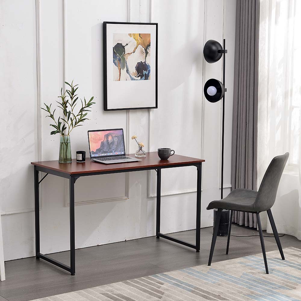 Scrivania Tavolo Porta PC Design Industriale Legno Metallo 120x60 Casa Ufficio