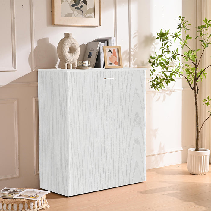 Mobile Letto a Scomparsa Singolo Salvaspazio Bianco Frassinato Materasso Incluso