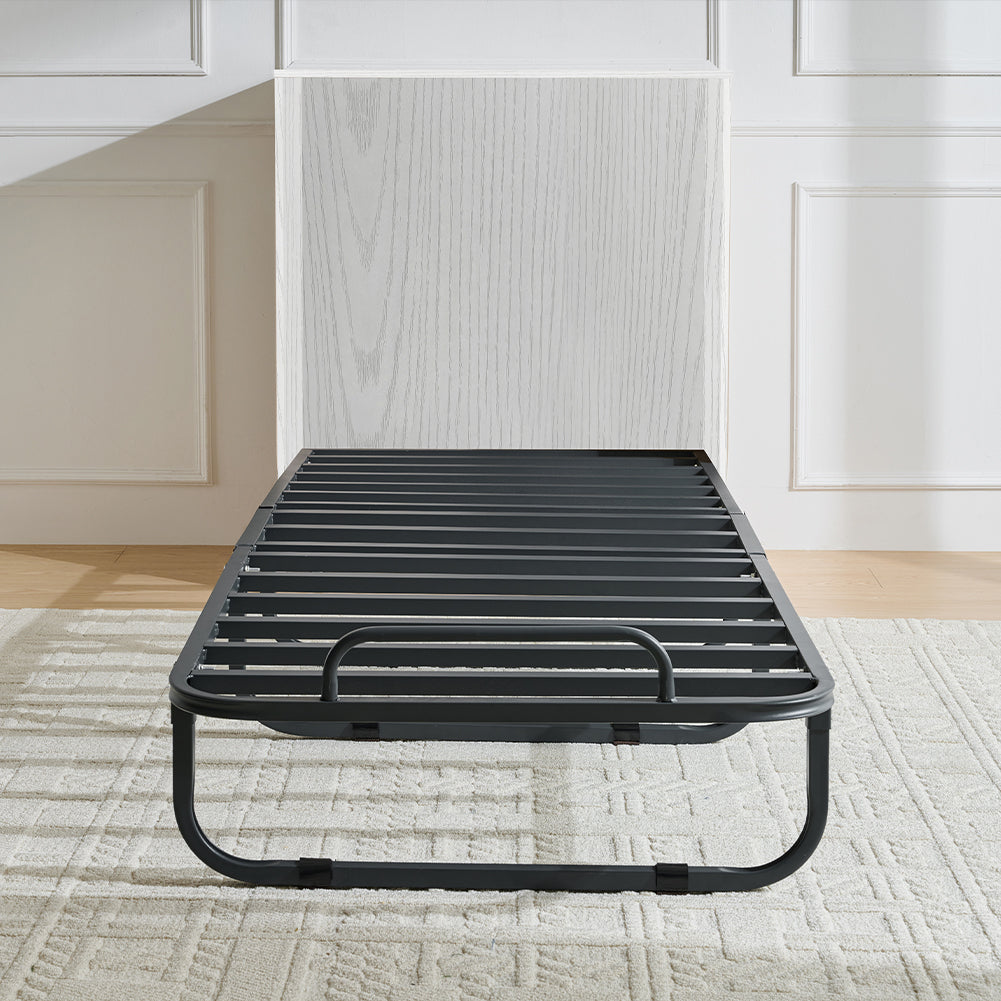 Mobile Letto a Scomparsa Singolo Salvaspazio Bianco Frassinato Materasso Incluso