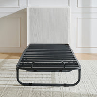 Mobile Letto a Scomparsa Singolo Salvaspazio Bianco Frassinato Materasso Incluso