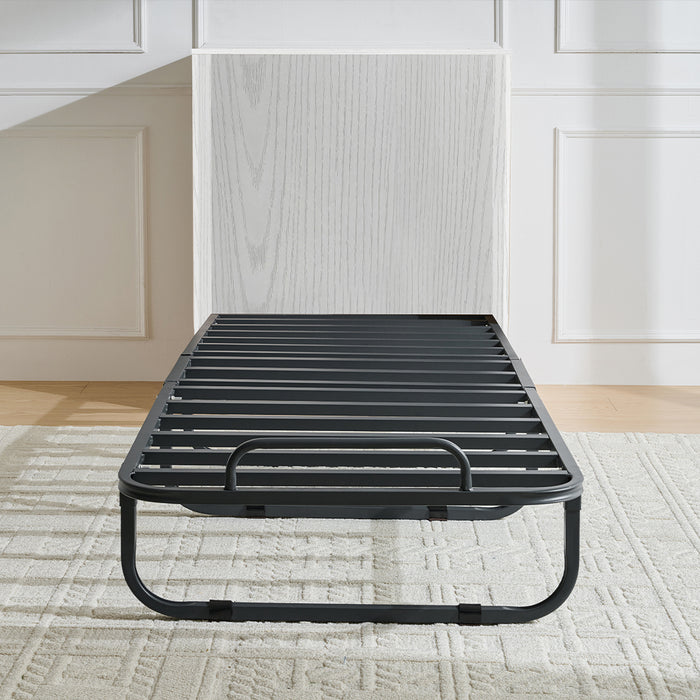 Mobile Letto a Scomparsa Singolo Salvaspazio Bianco Frassinato Materasso Incluso