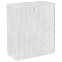 Mobile Letto a Scomparsa Singolo Salvaspazio Bianco Frassinato Materasso Incluso