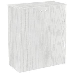 Mobile Letto a Scomparsa Singolo Salvaspazio Bianco Frassinato Materasso Incluso