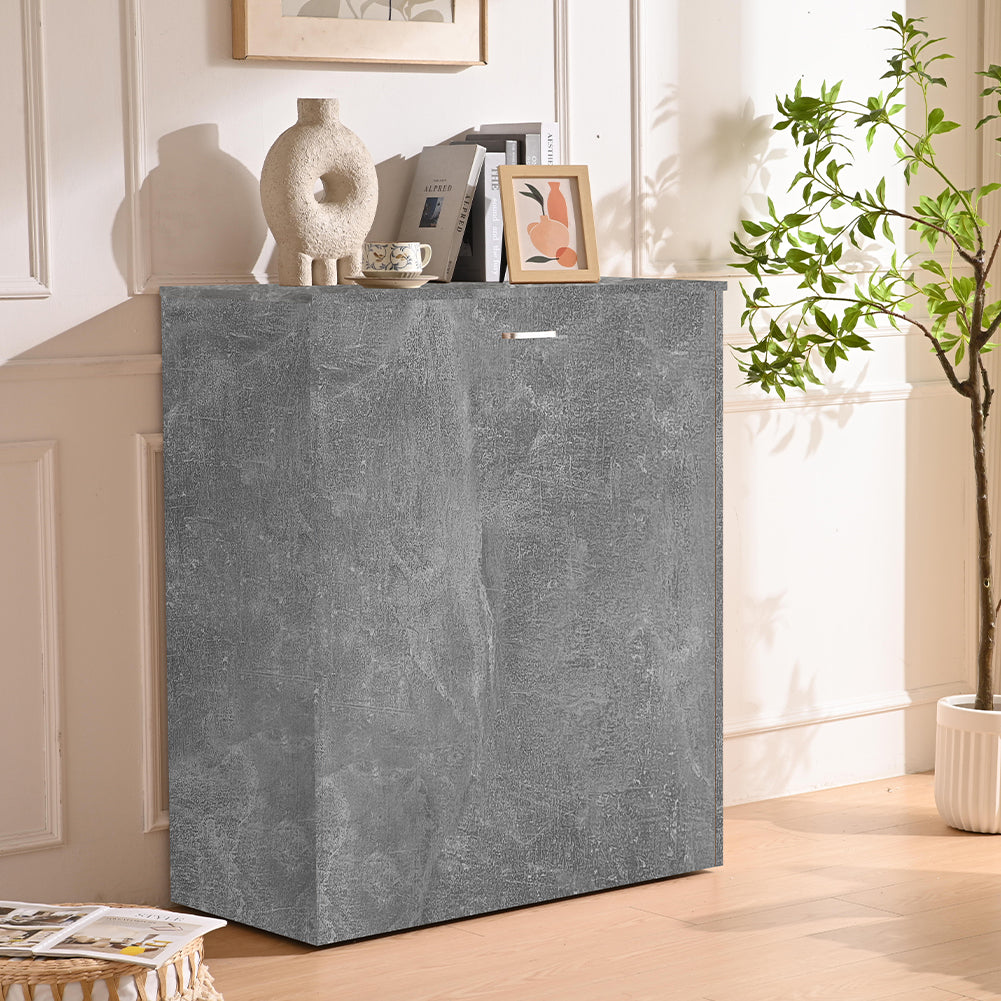 Mobile Letto a Scomparsa Singolo Salvaspazio Cemento Materasso e Rete Incluso