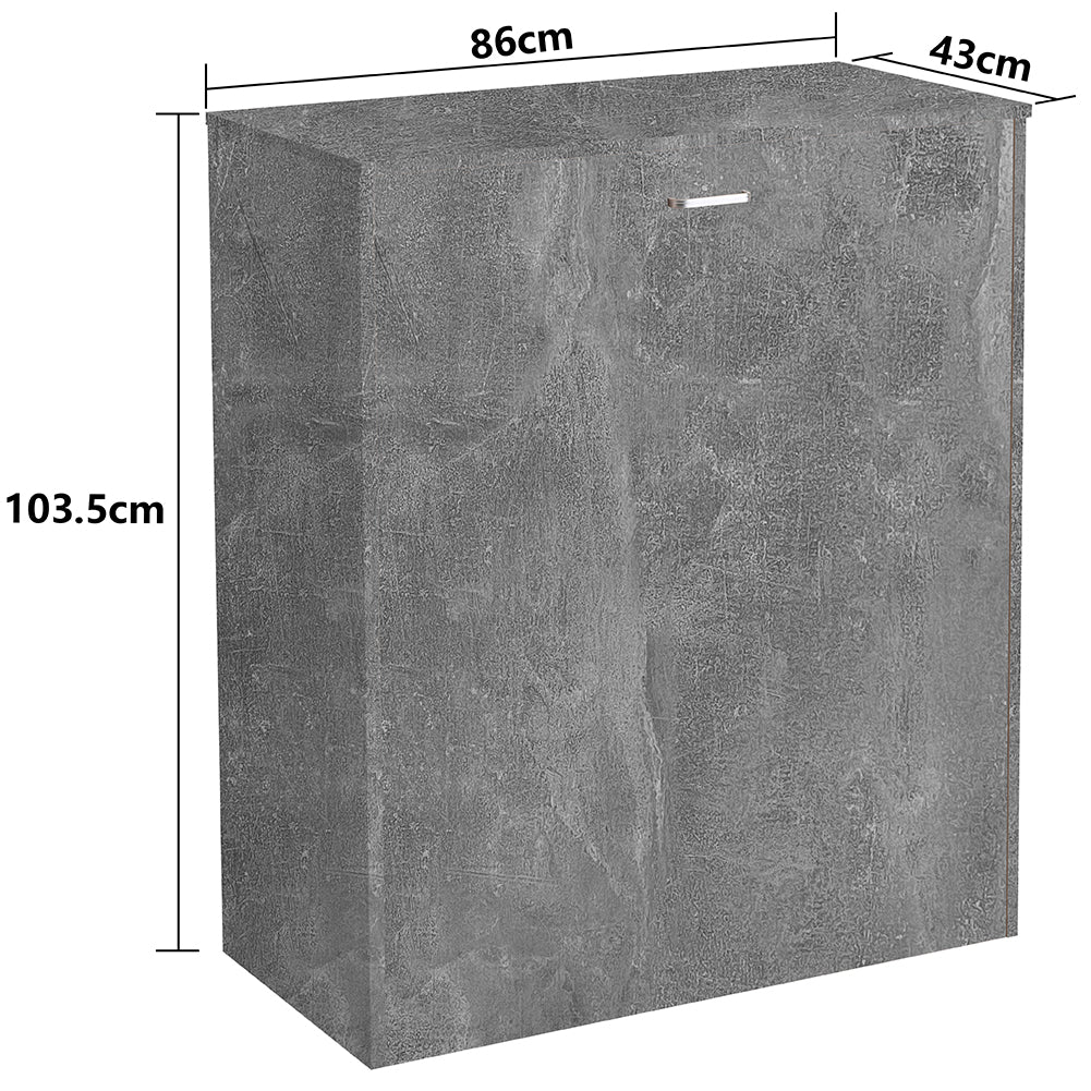Mobile Letto a Scomparsa Singolo Salvaspazio Cemento Materasso e Rete Incluso