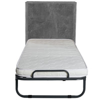 Mobile Letto a Scomparsa Singolo Salvaspazio Cemento Materasso e Rete Incluso