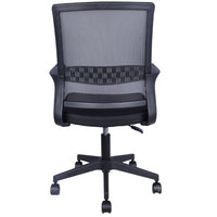 Sedia da Scrivania Nera con Ruote Piroettanti Seduta Ergonomica Ufficio e Casa