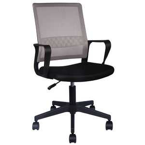 Sedia da Scrivania Nero e Grigio Ruote Piroettanti Seduta Ergonomica da Ufficio