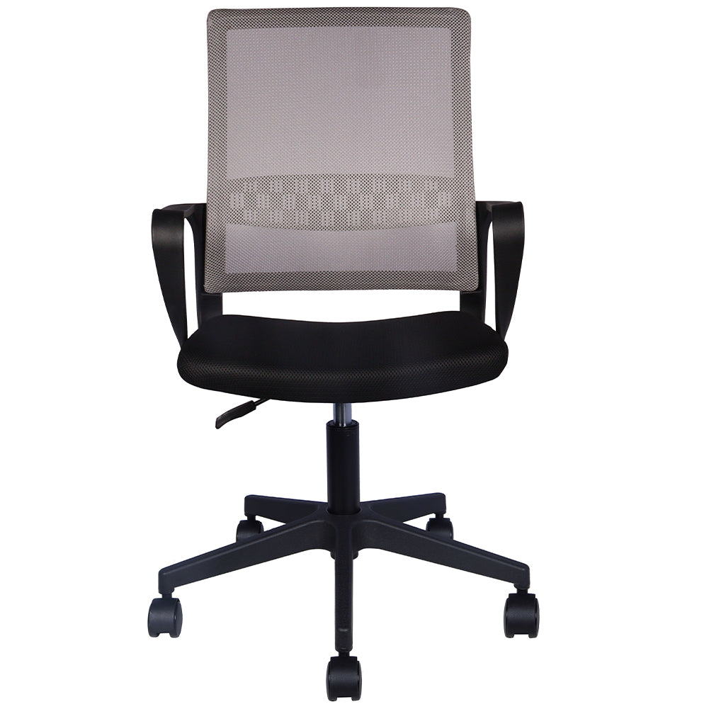 Sedia da Scrivania Nero e Grigio Ruote Piroettanti Seduta Ergonomica da Ufficio