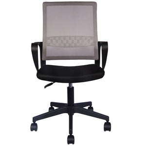 Sedia da Scrivania Nero e Grigio Ruote Piroettanti Seduta Ergonomica da Ufficio