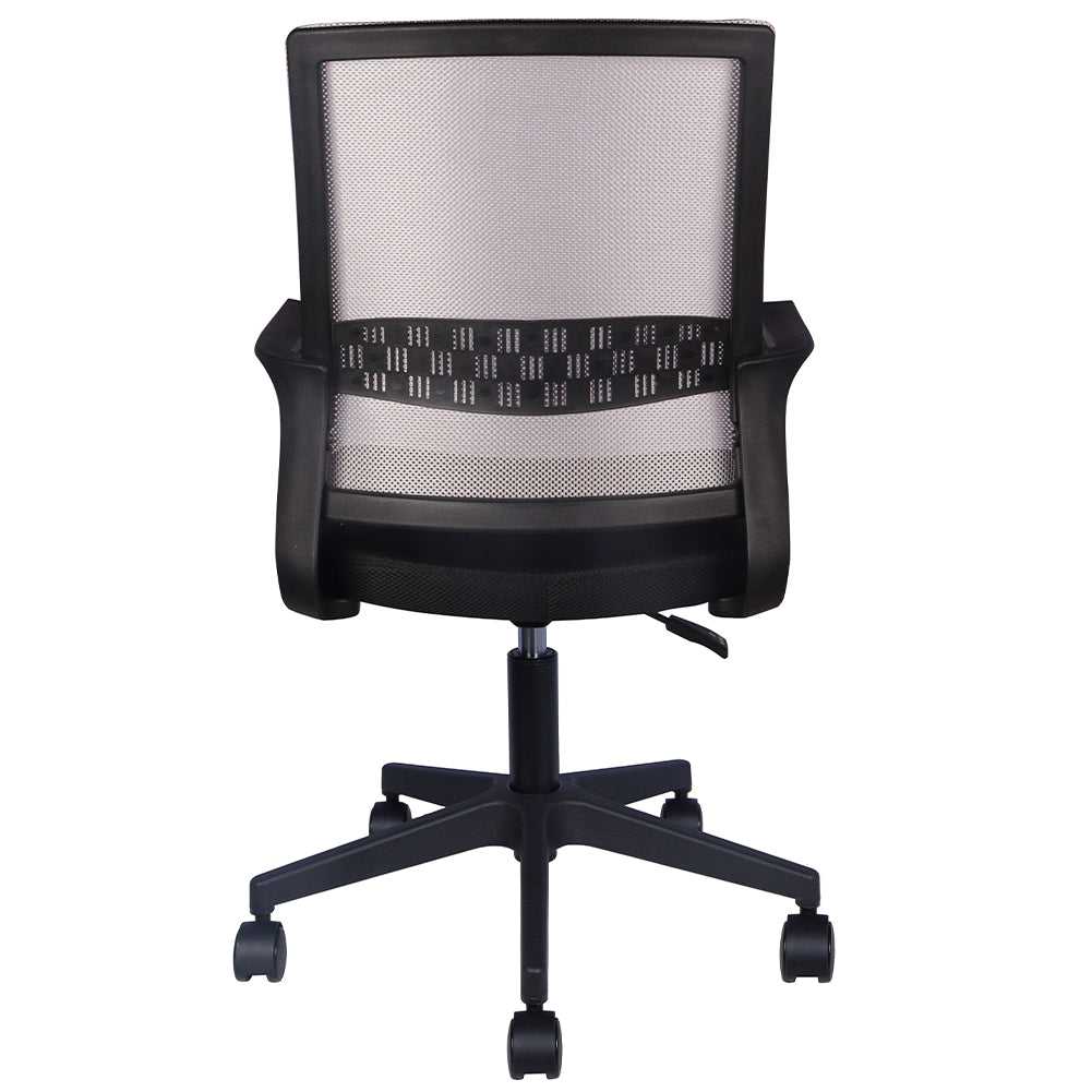 Sedia da Scrivania Nero e Grigio Ruote Piroettanti Seduta Ergonomica da Ufficio