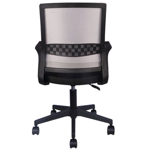 Sedia da Scrivania Nero e Grigio Ruote Piroettanti Seduta Ergonomica da Ufficio