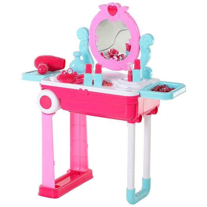 Trolley Beauty Bellezza Specchiera Trucchi Giocattolo per Bambini Richiudibile