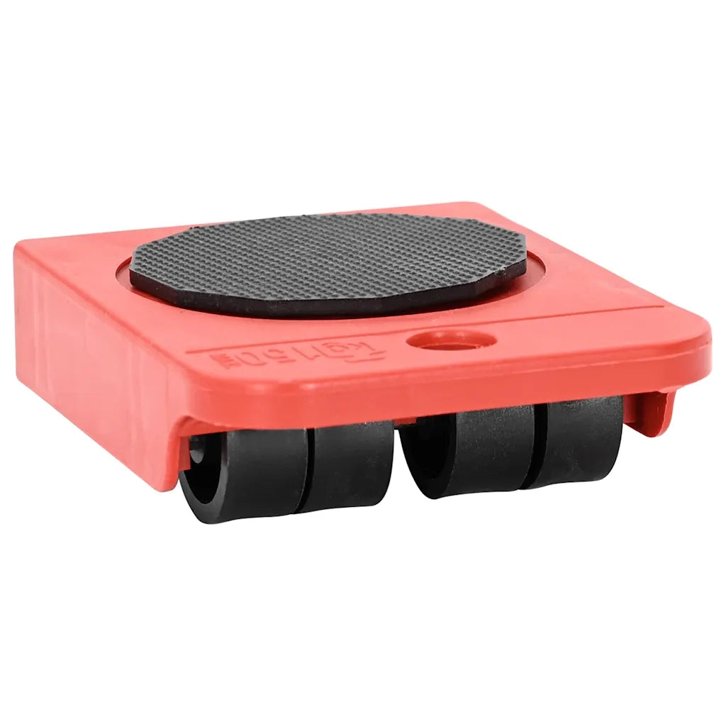 Ruote per mobili 8 pz con sollevatori Rosso 9,8x7,5x3 cm 150 kg